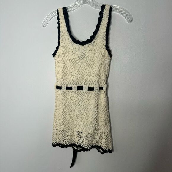 Y2K J J basic crochet tunic top/ mini dress size small - Picture 4 of 4